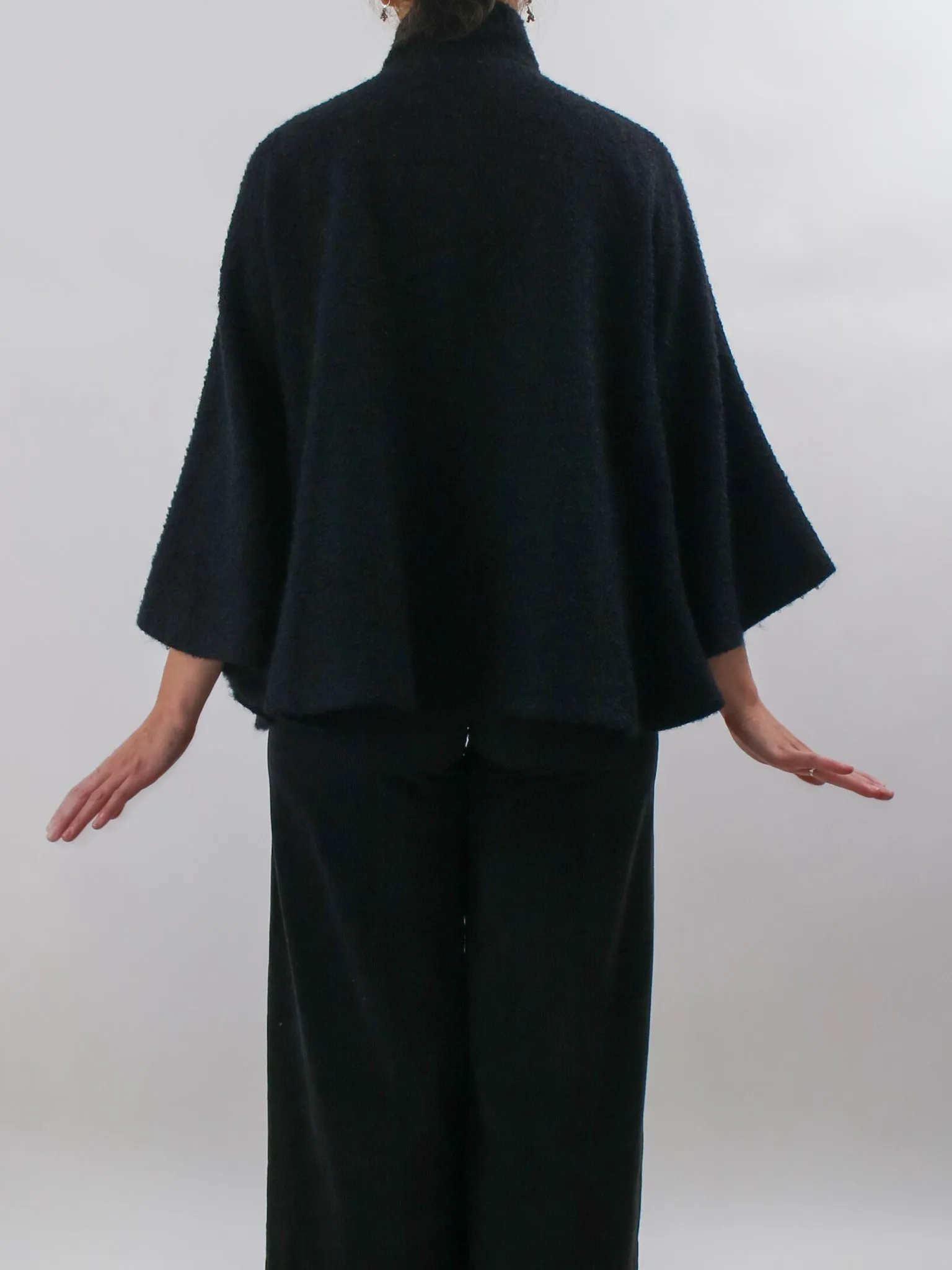 1990s Country Clothes by Pendleton Black Wool Cape