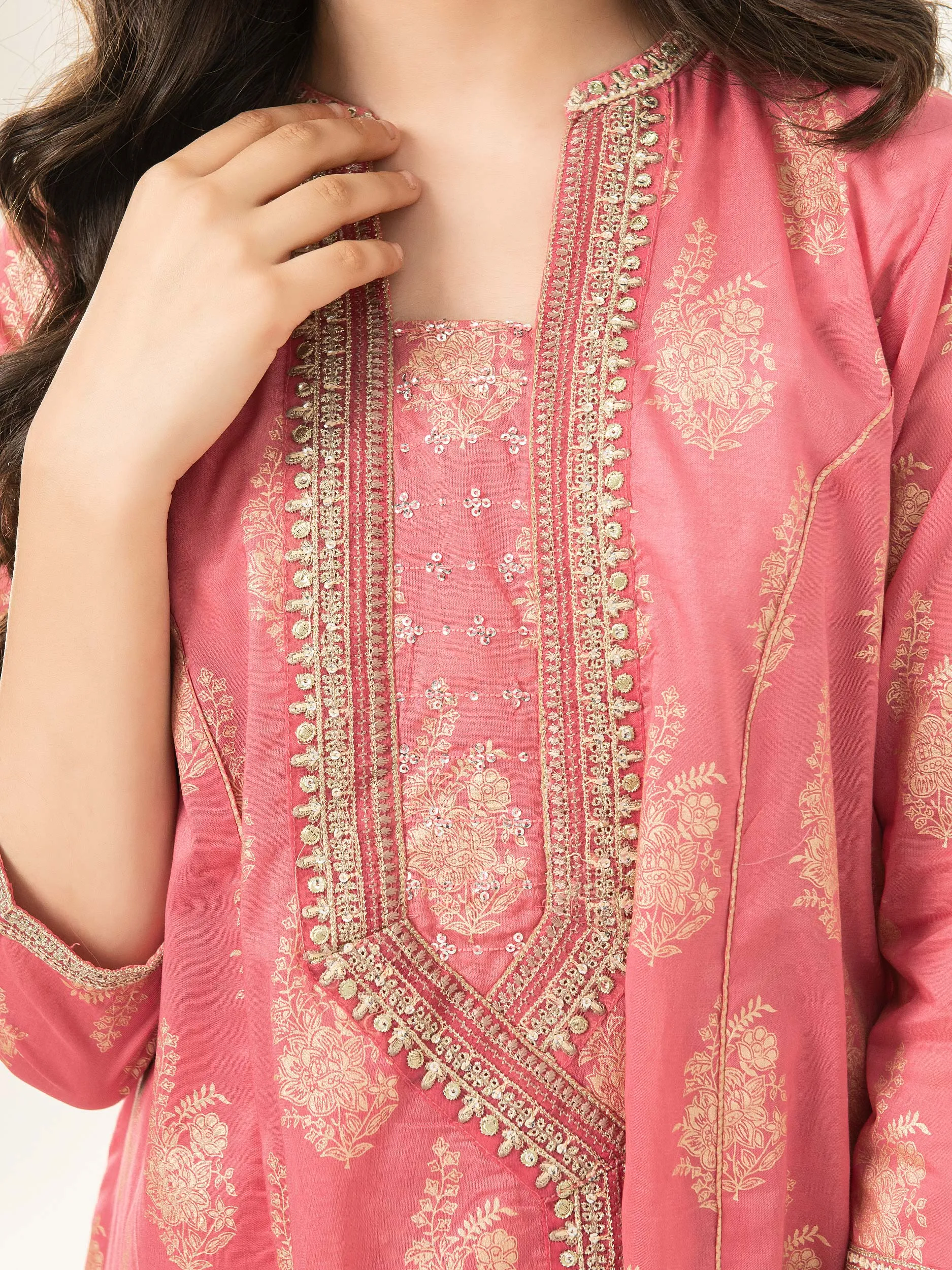 2 Piece Lawn Suit-Pasted (Pret)