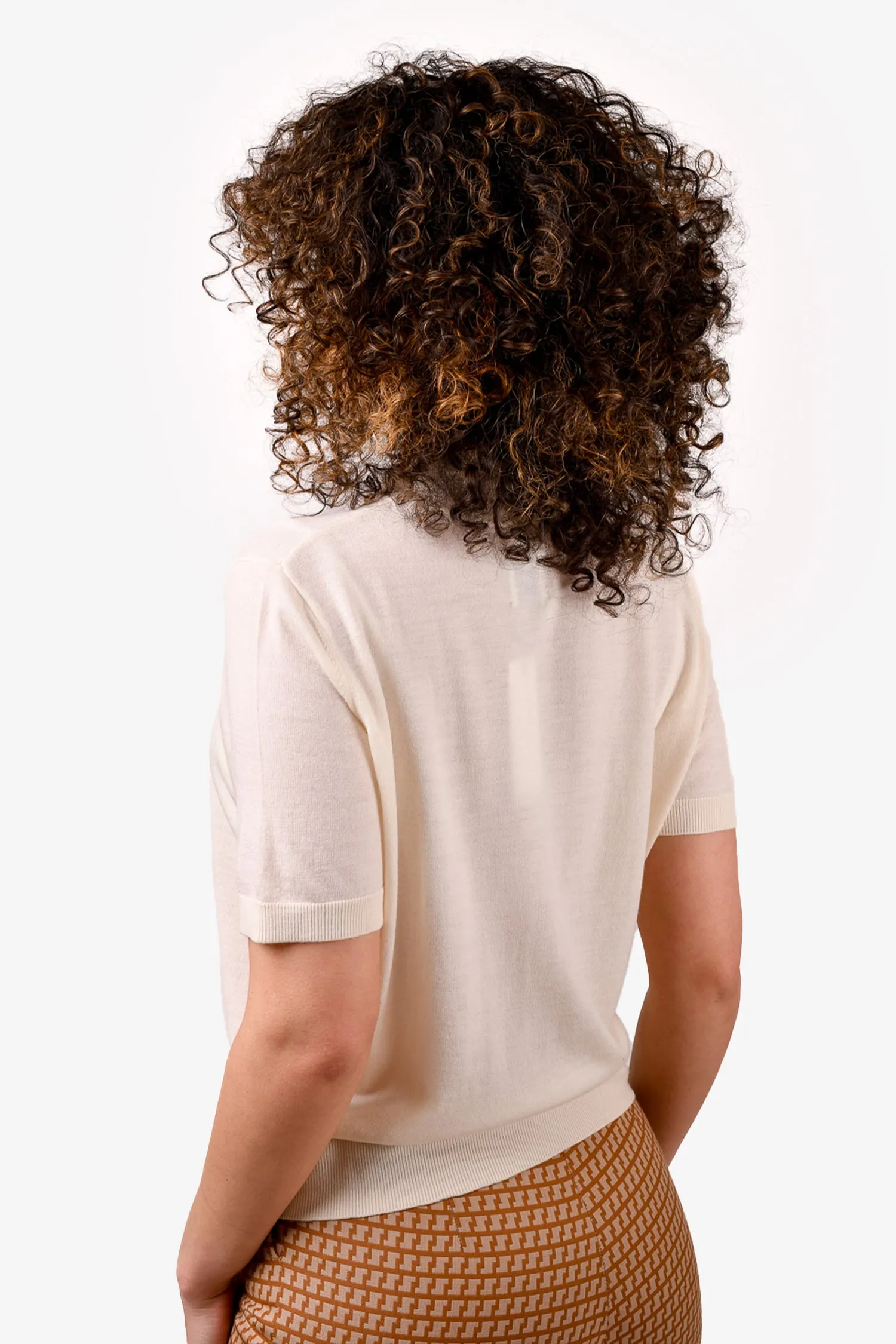 Anine Bing Cream Merino Wool/Cashmere Top Size M