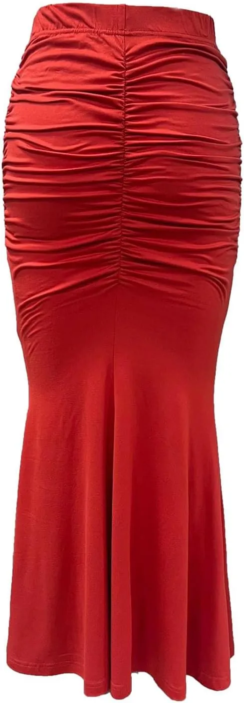 Bodycon Maxi Skirt for Women High Waist Slim Fit Mermaid Long Skirt Stretchy Sexy Clubwear Pencil Skirts
