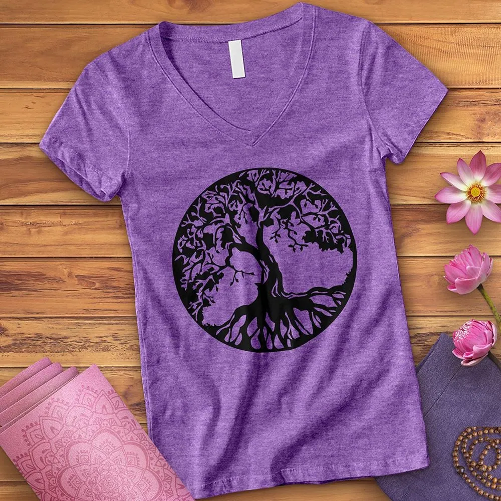 Circle Tree Of Life V-Neck
