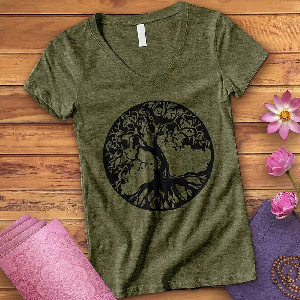 Circle Tree Of Life V-Neck