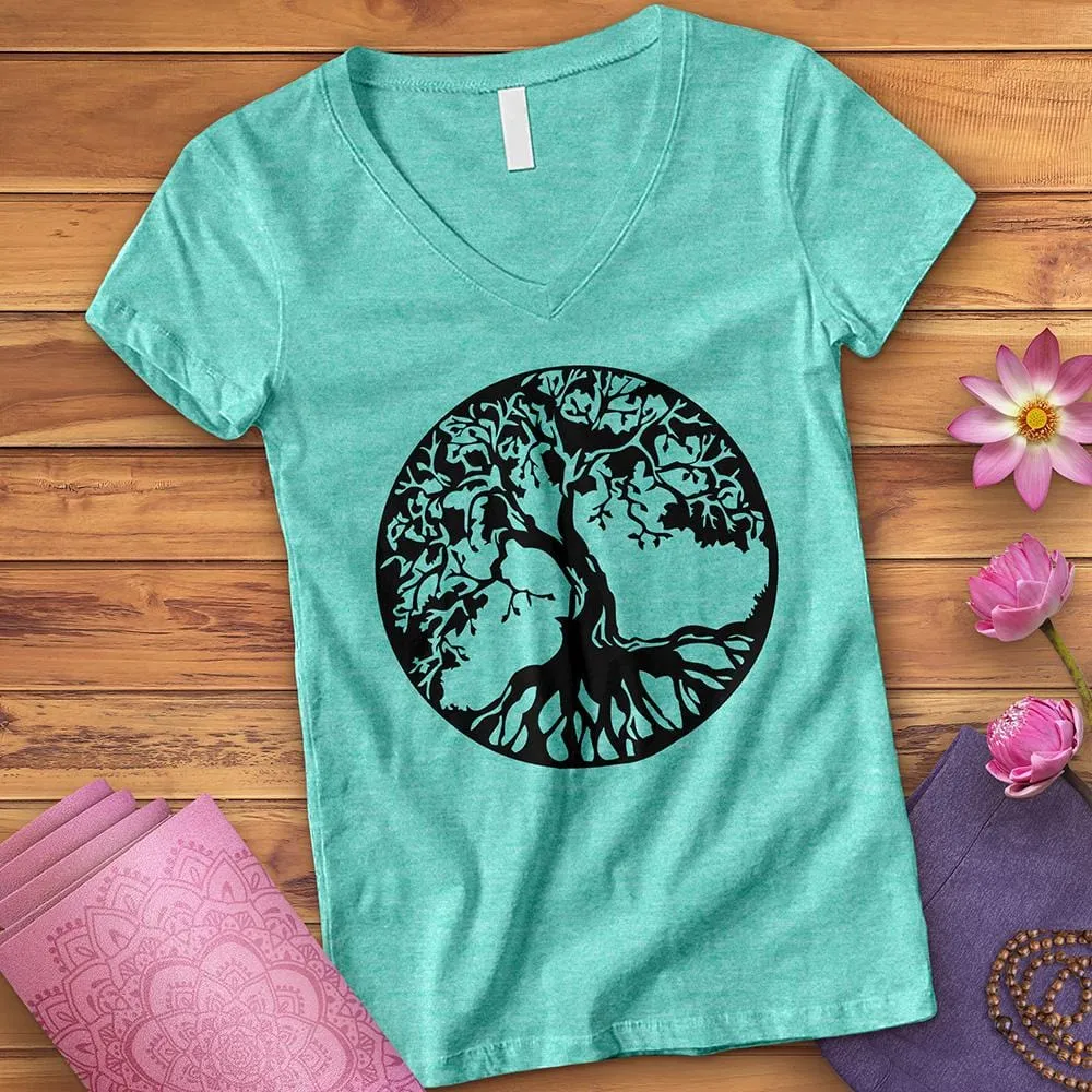 Circle Tree Of Life V-Neck