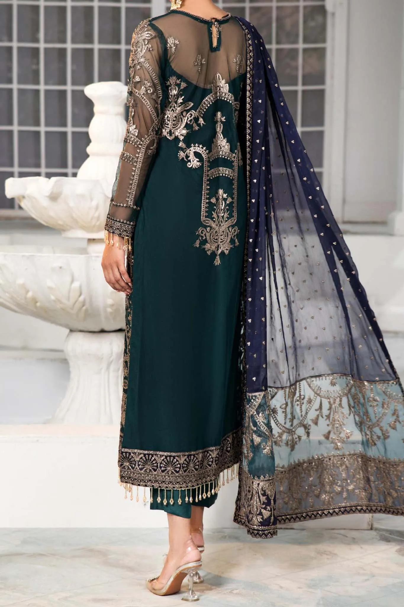 De Luxury by Zarif Unstitched 3 Piece Formal Collection'2022-ZDL-09
