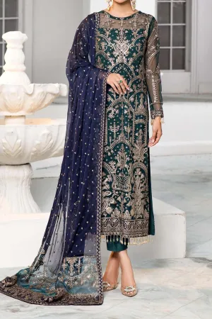 De Luxury by Zarif Unstitched 3 Piece Formal Collection'2022-ZDL-09