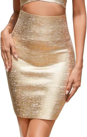 Elastic Leather High Waist Bandage Skirt Bodycon Mini Skirt