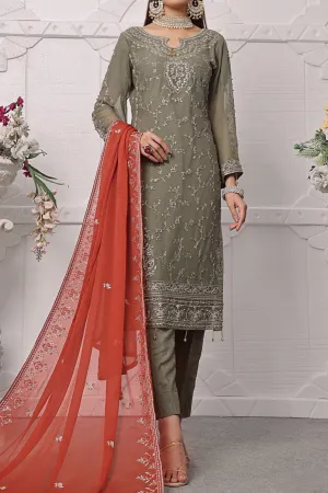Florum By Soghat Unstitched 3 Piece Luxury Formals Handwork Chiffon Collection'2024-D-05