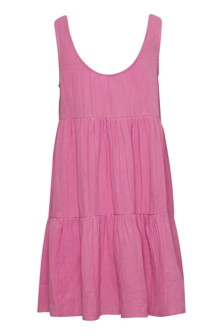 Ichi Iafoxa Mini Beach Dress Pink
