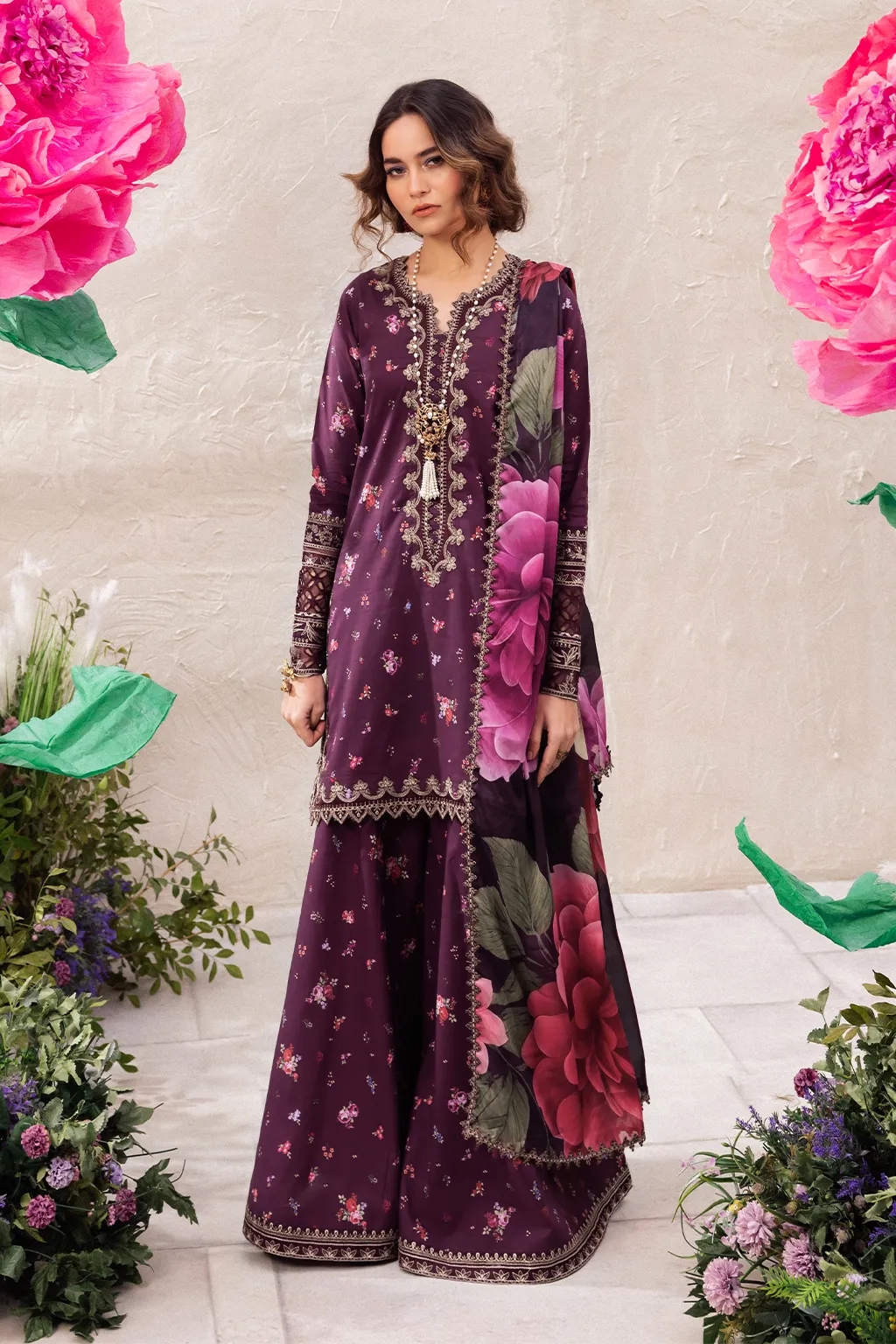 Iznik Dahlia Lawn Collection – DL-06 Printed Lawn