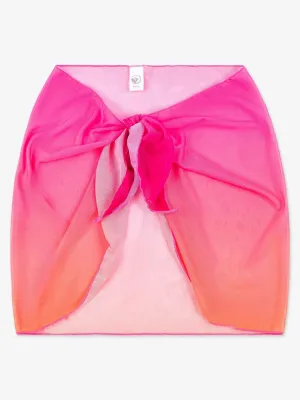 Jacqueline - Sarong Printed Mesh Wrap Skirt