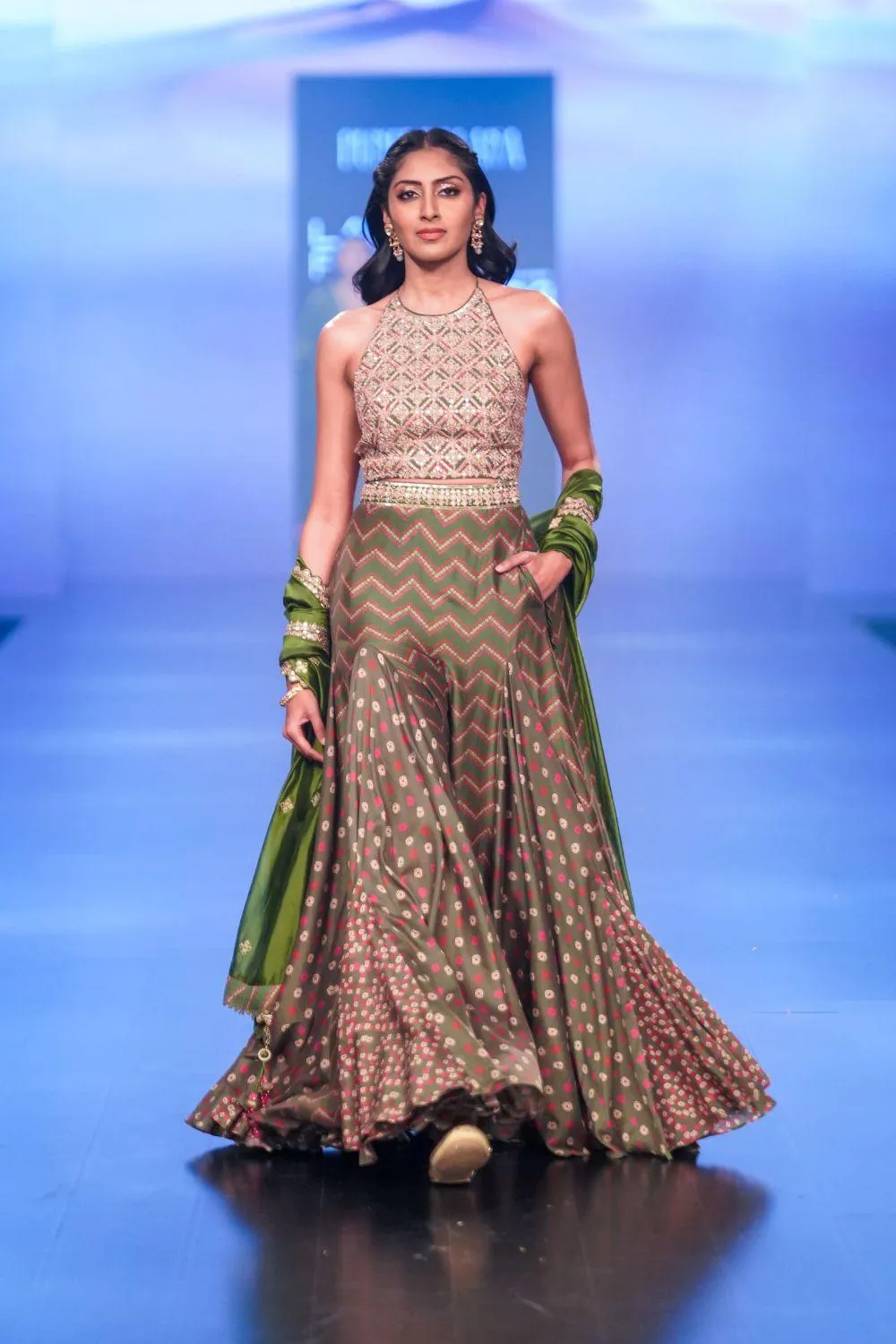 Kacha Aam Printed Skirt Set