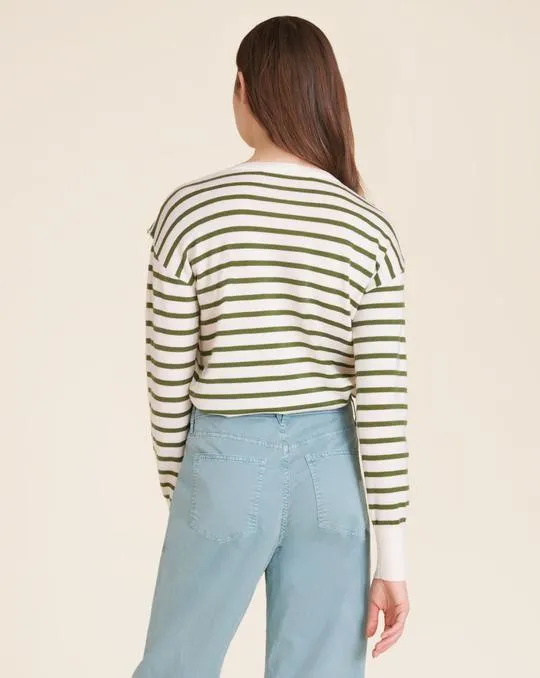 Leni Striped Tie Sweater