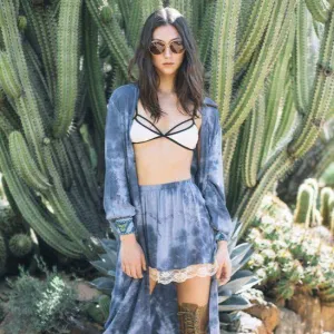 Lenni The Label Wilder Skirt Blue dyed