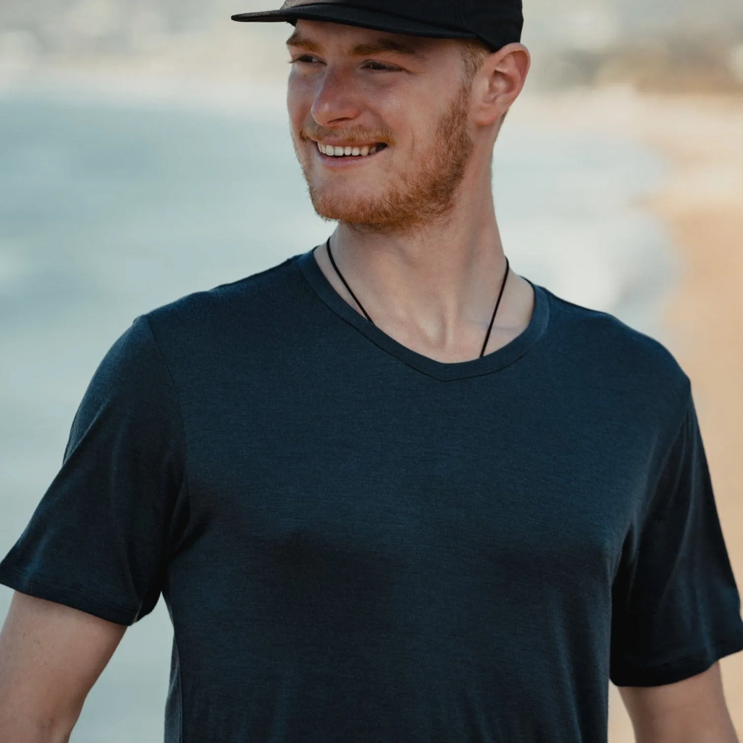 Men's Journey V-Neck Merino Wool T-Shirt