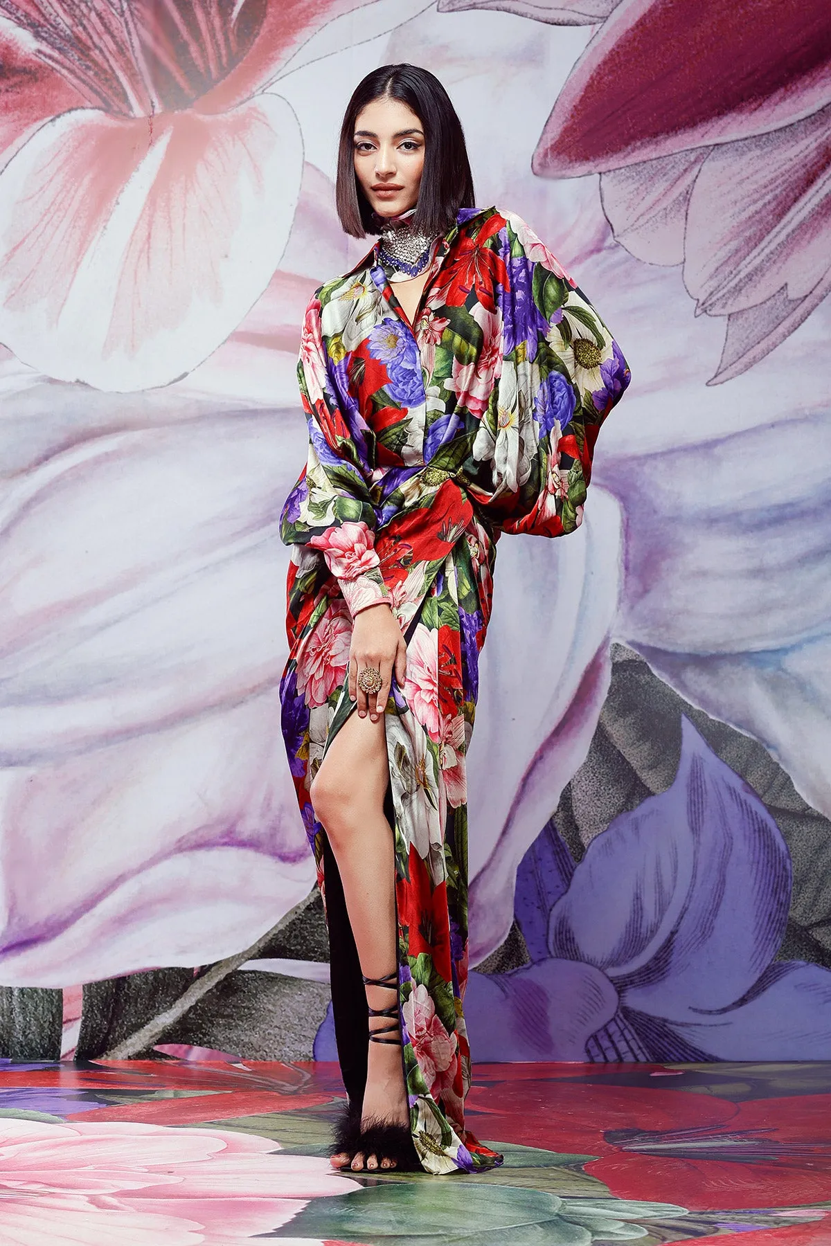 Printed Shirt Dress