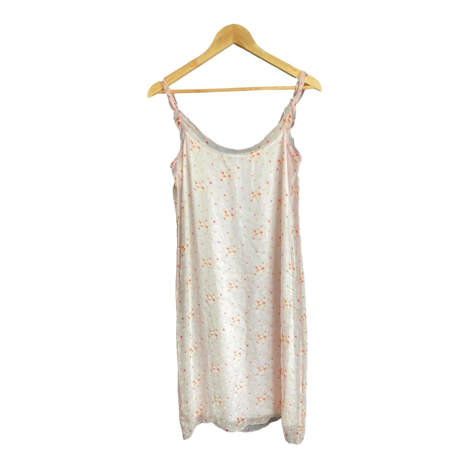 Sportmax Silk Pale Pink Spotty Sleeveless Dress UK Size 10
