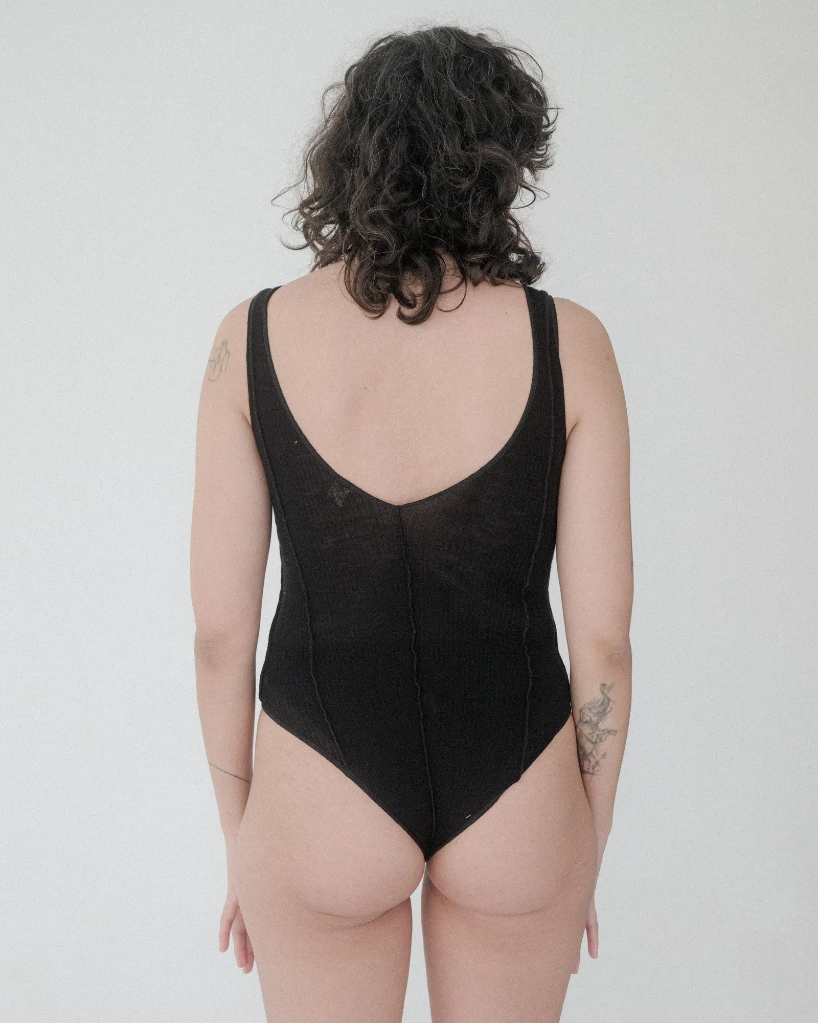 Vein Body - Fine Wool Rib - Black