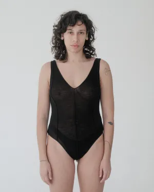 Vein Body - Fine Wool Rib - Black