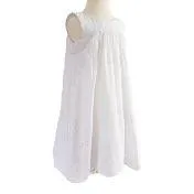 White Cotton Embroidery Toddler Dress