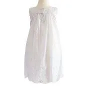 White Cotton Embroidery Toddler Dress