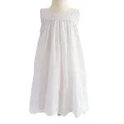 White Cotton Embroidery Toddler Dress