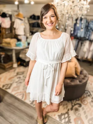 White Ruffled Dress
