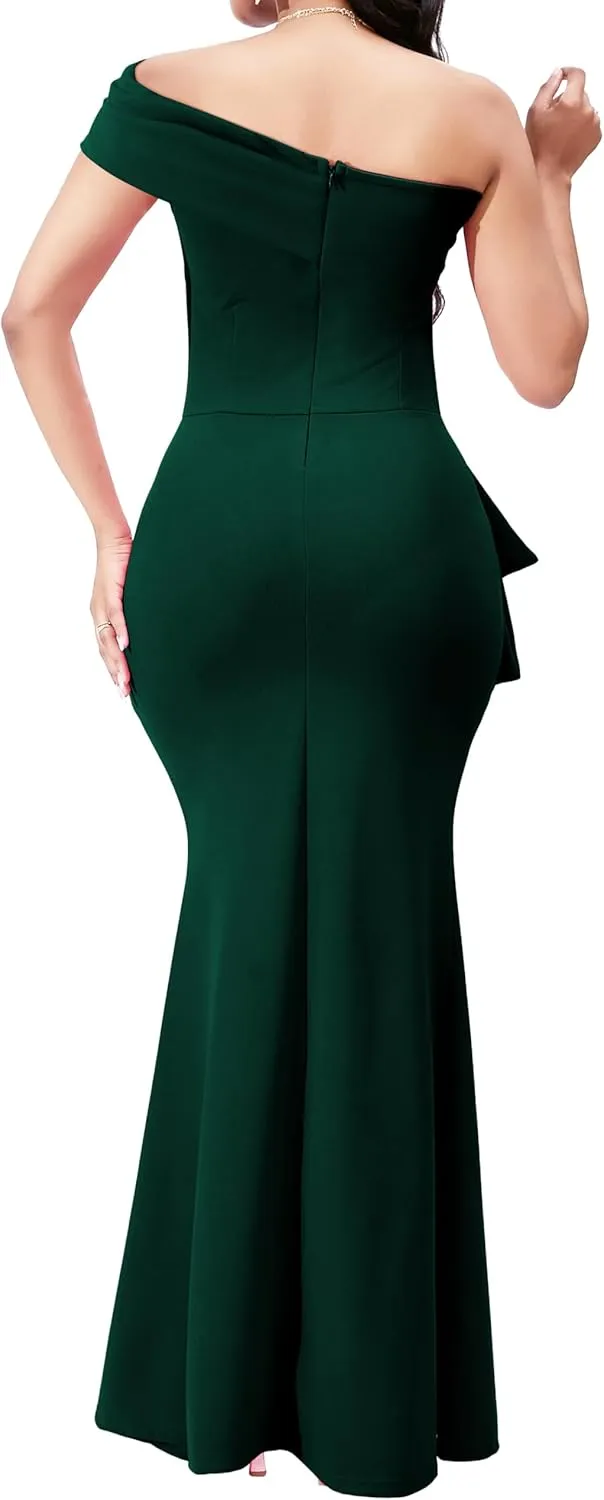 Women Evening Dress Bodycon Long Maxi Dresses Sexy Floor Length Mermaid Dress