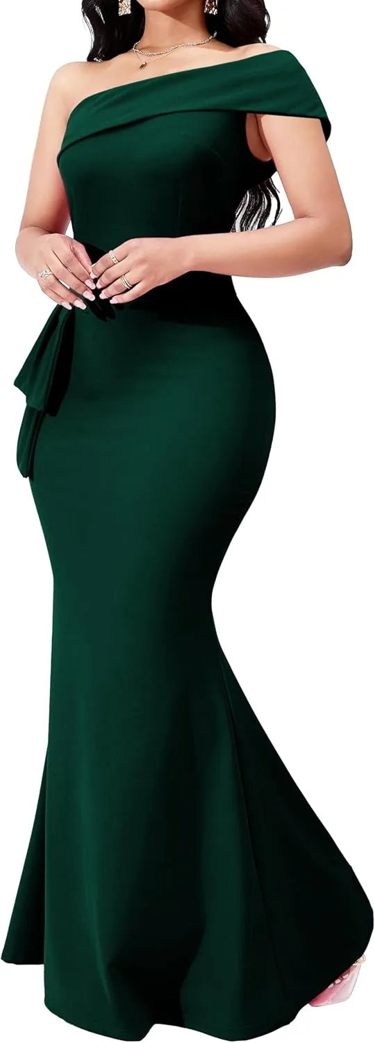 Women Evening Dress Bodycon Long Maxi Dresses Sexy Floor Length Mermaid Dress