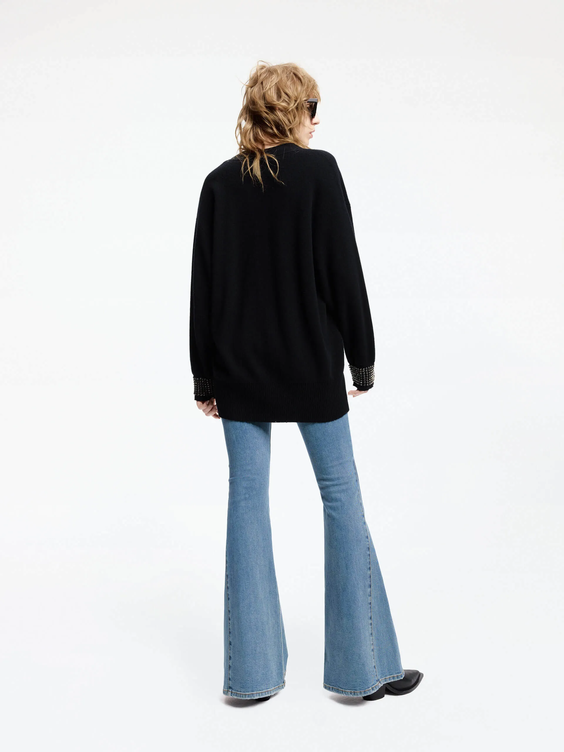 Wool V-neck Knit Cardigan