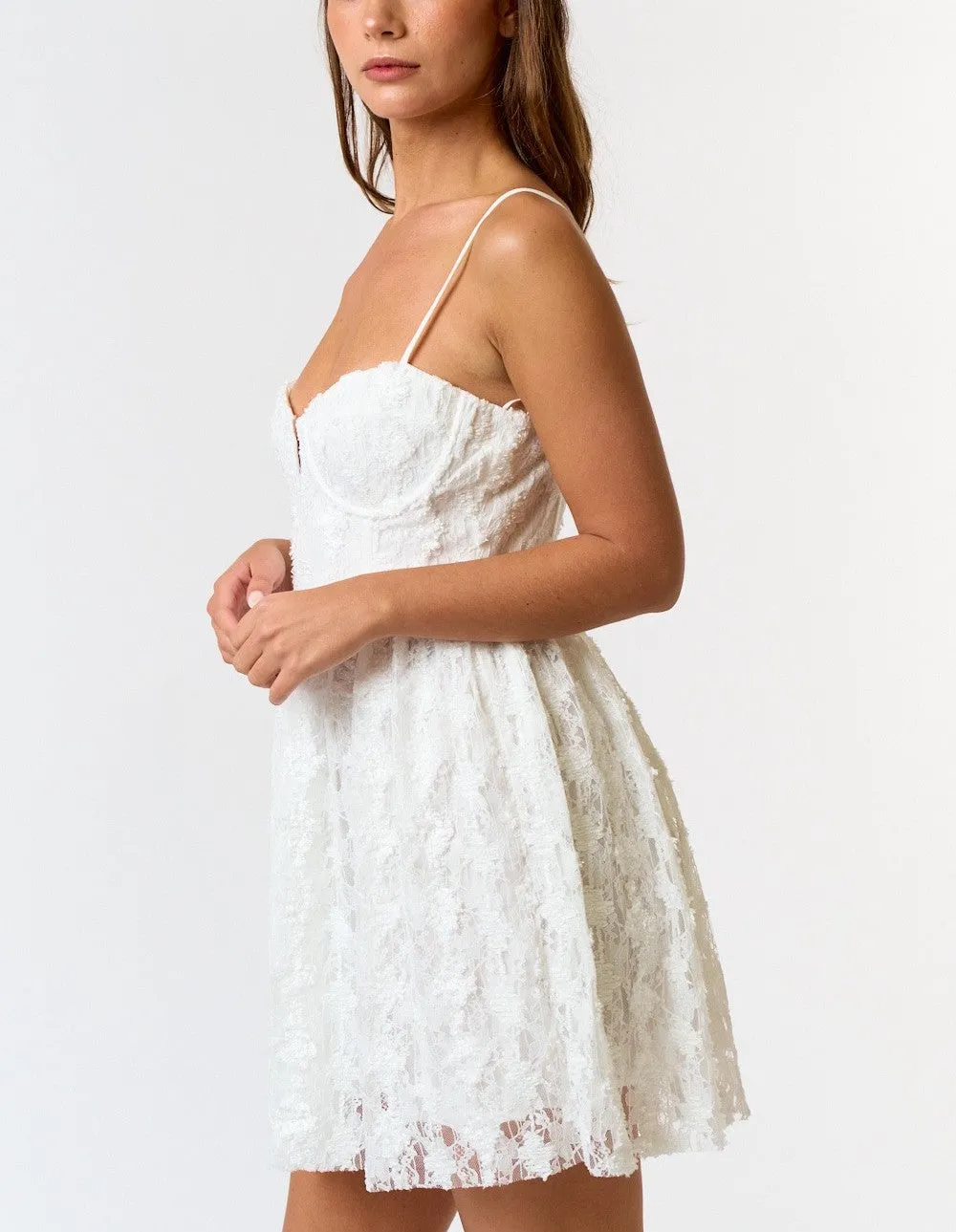 Yara Lace Bustier Mini Dress