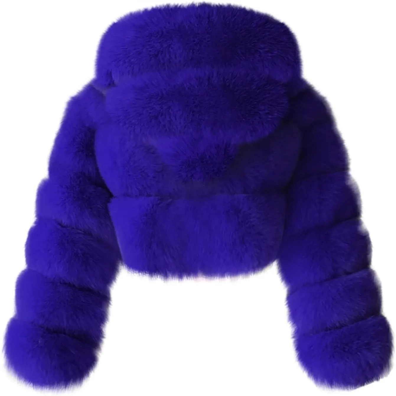 ZBYY Women Fluffy Faux Fur Coat Cropped Jacket Puffer Jacket Zip Up Luxury Winter Warm Fuzzy Teddy Jacket Parka Outwear